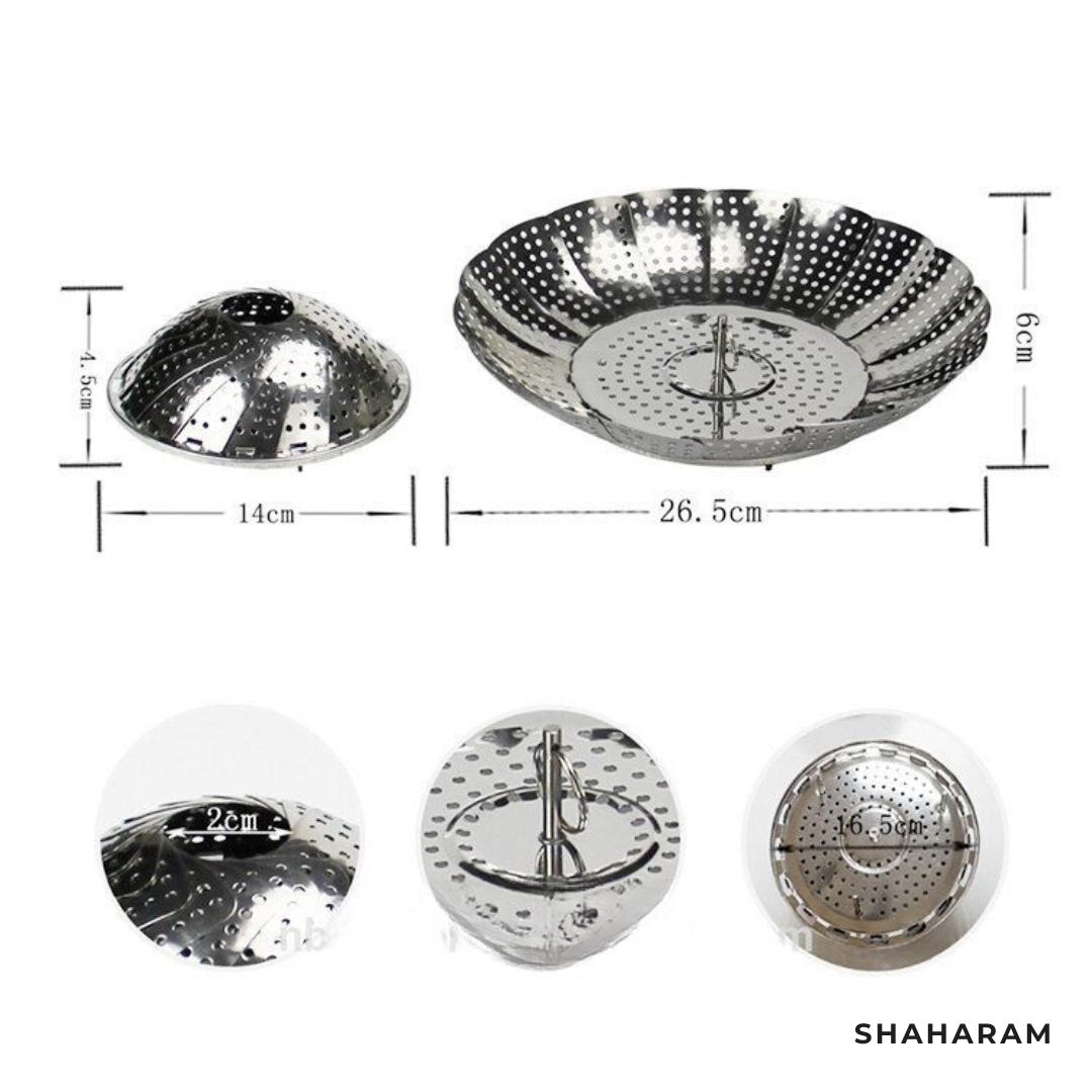 Stainless Steel Foldable Food Steamer Basket