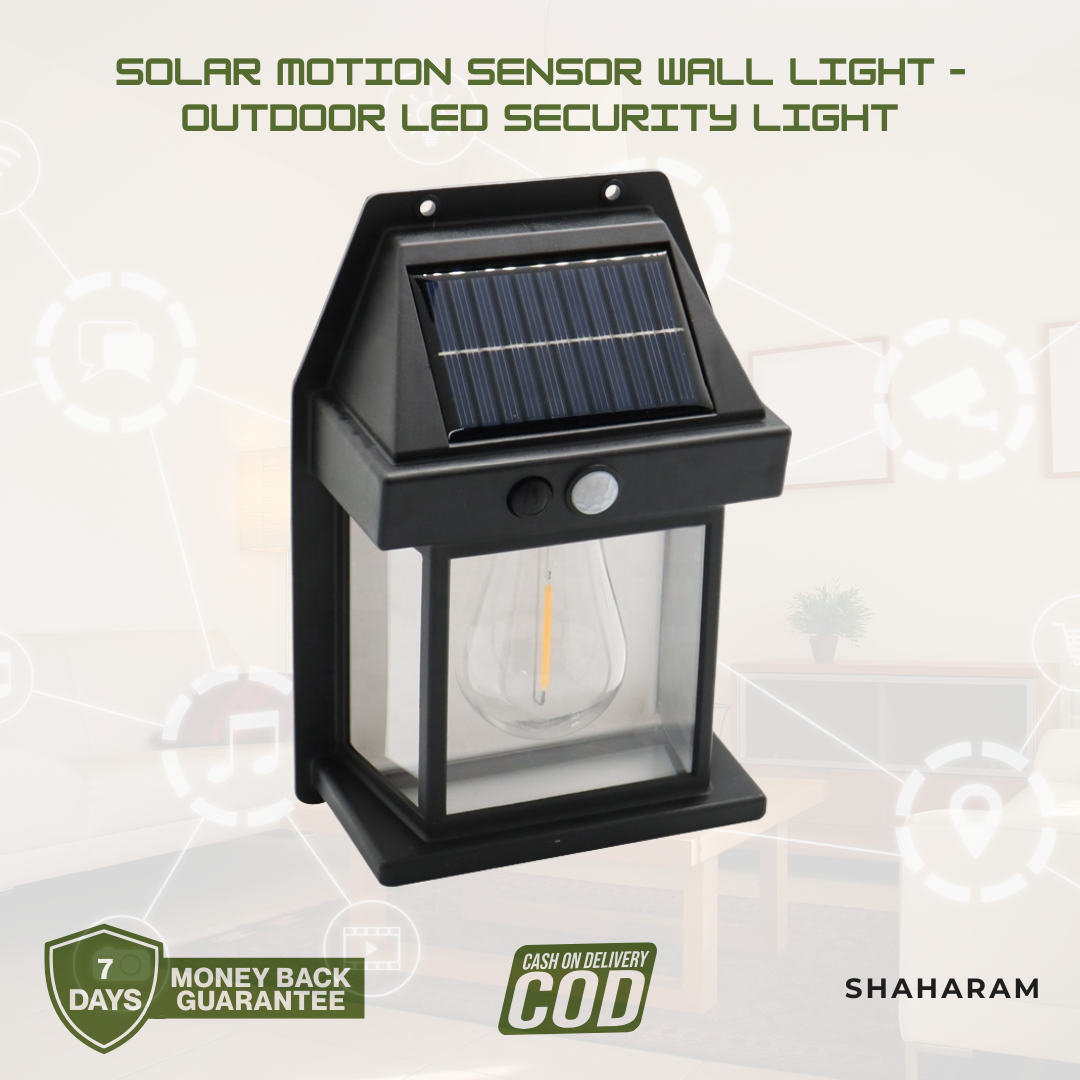 Solar Motion Sensor Wall Light – Outdoor LED Security Light