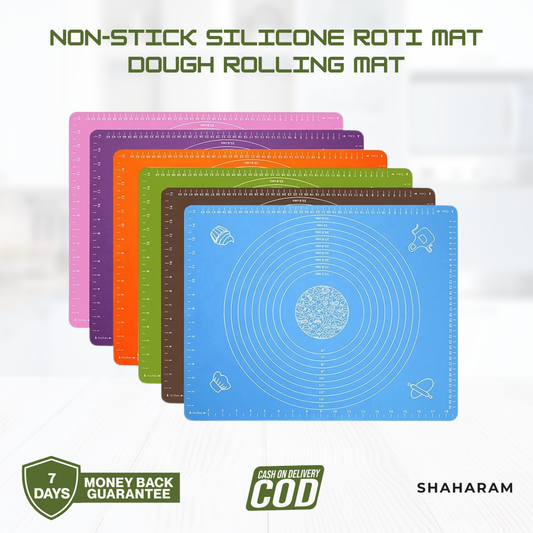 Non-Stick Silicone Roti Mat - Dough Rolling Mat