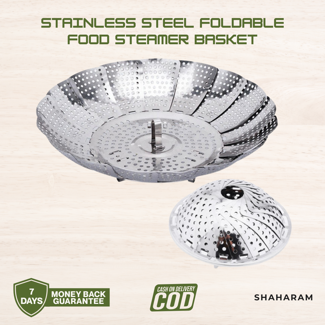 Stainless Steel Foldable Food Steamer Basket