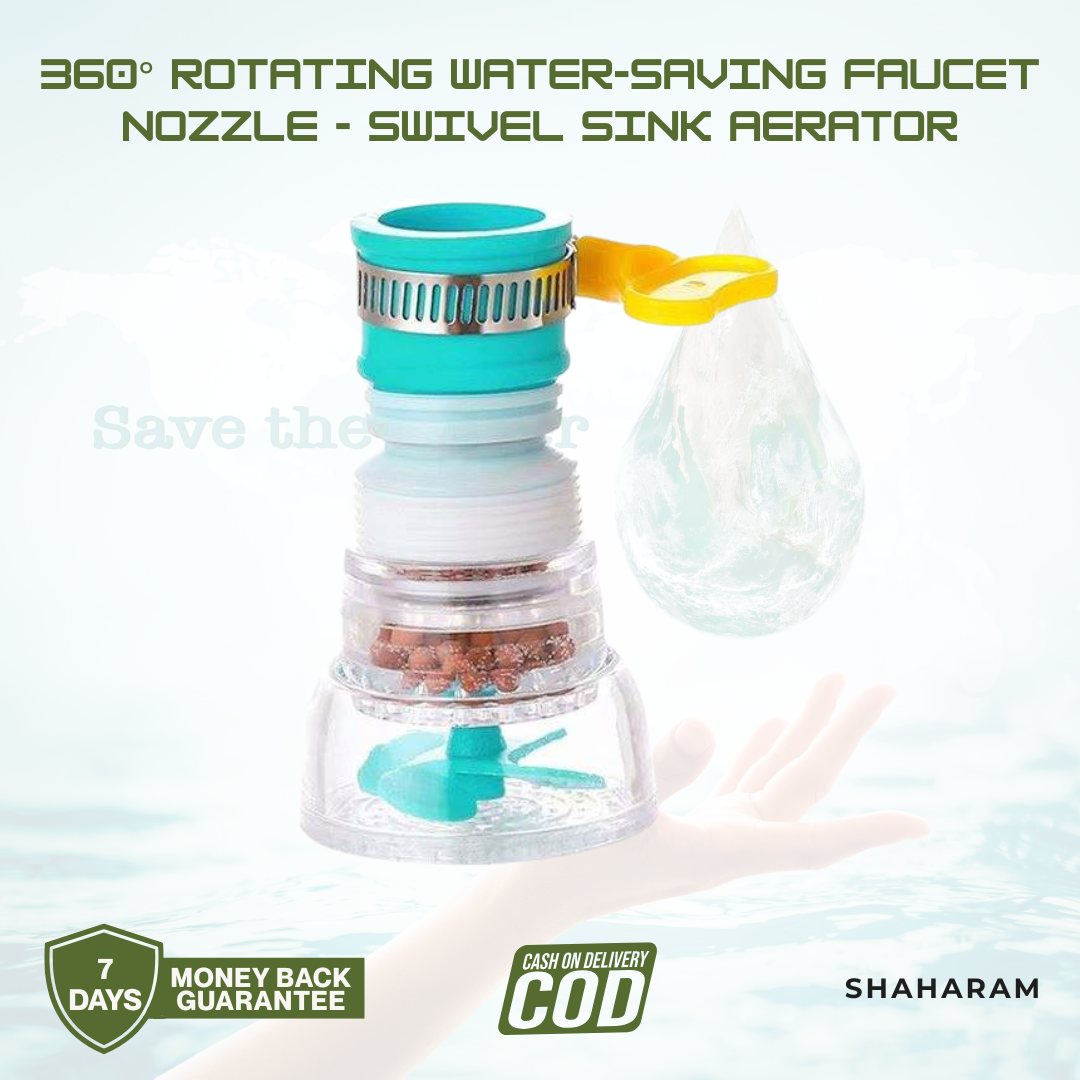 360° Rotating Water-Saving Faucet Nozzle - Swivel Sink Aerator