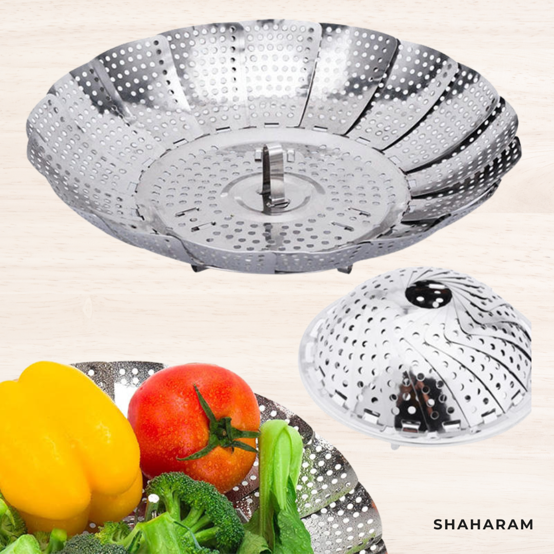 Stainless Steel Foldable Food Steamer Basket