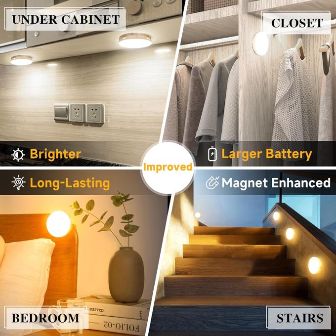 Motion Sensor LED Night Light - USB Rechargeable