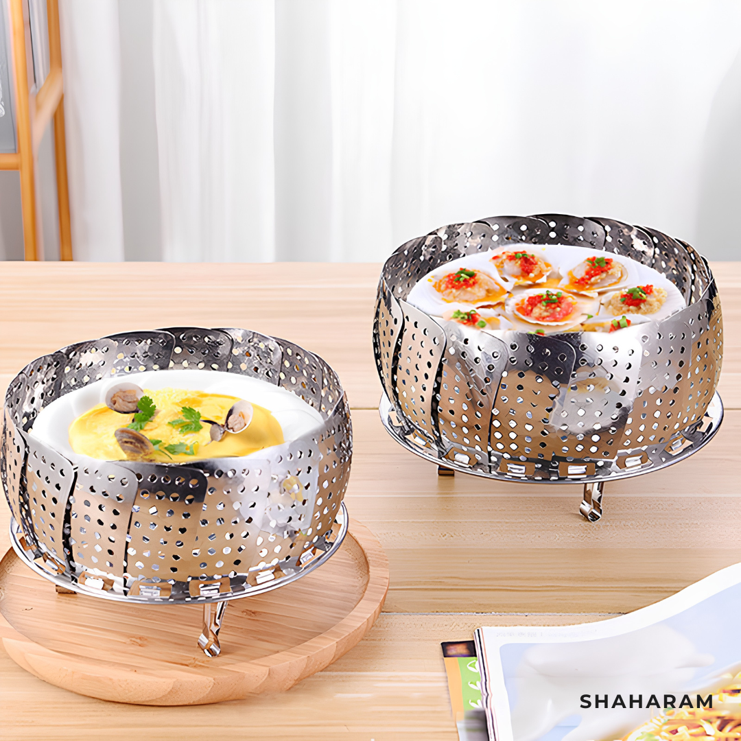 Stainless Steel Foldable Food Steamer Basket