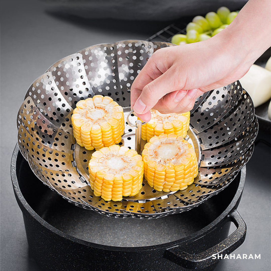 Stainless Steel Foldable Food Steamer Basket