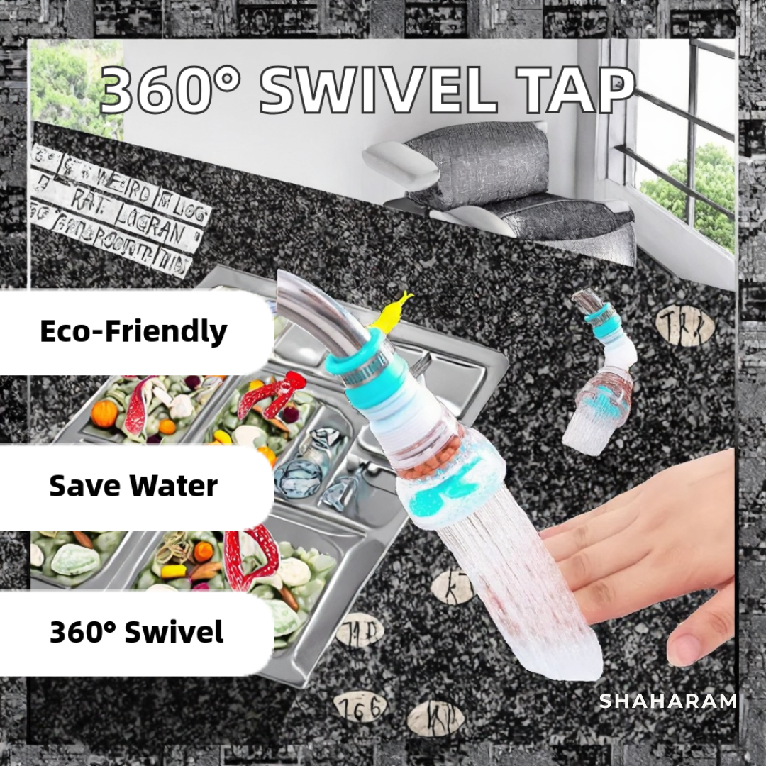 360° Rotating Water-Saving Faucet Nozzle - Swivel Sink Aerator