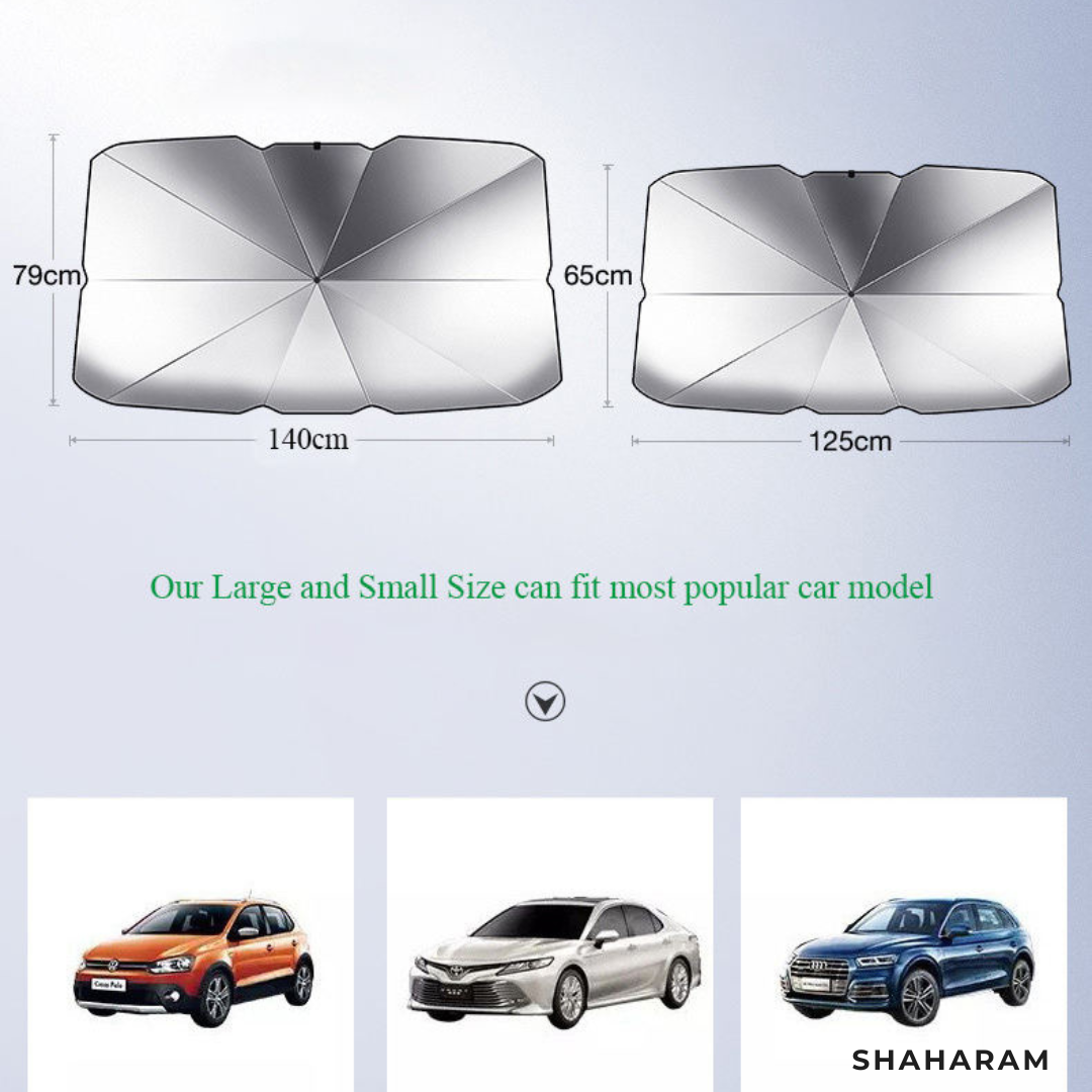 Car Sun Shade Umbrella - Foldable Parking Cover