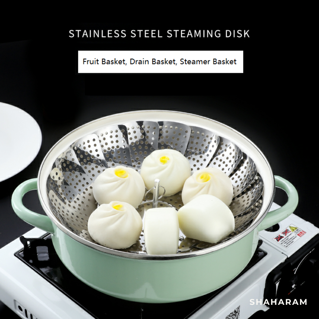 Stainless Steel Foldable Food Steamer Basket