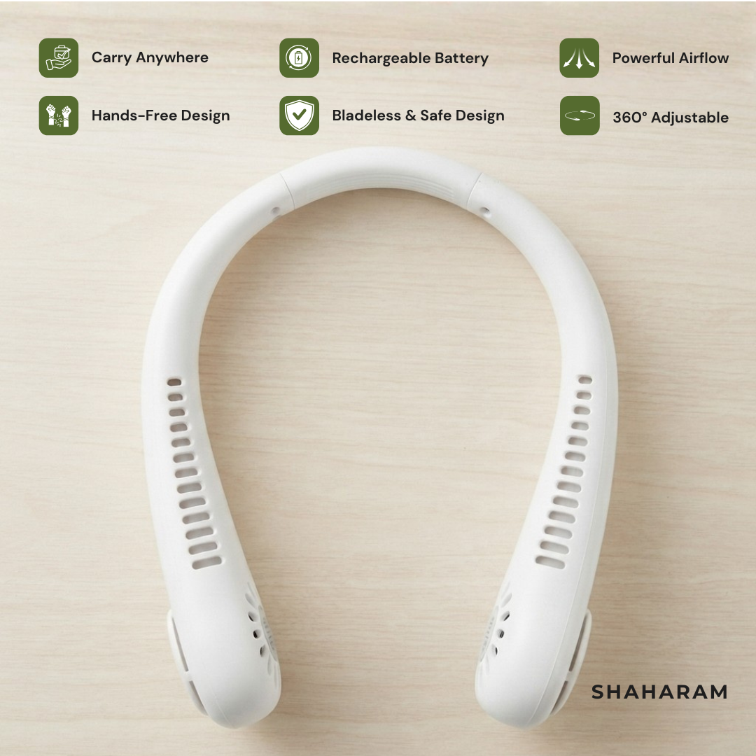 Portable Bladeless Hanging Neck Fan - (IMPORTED)