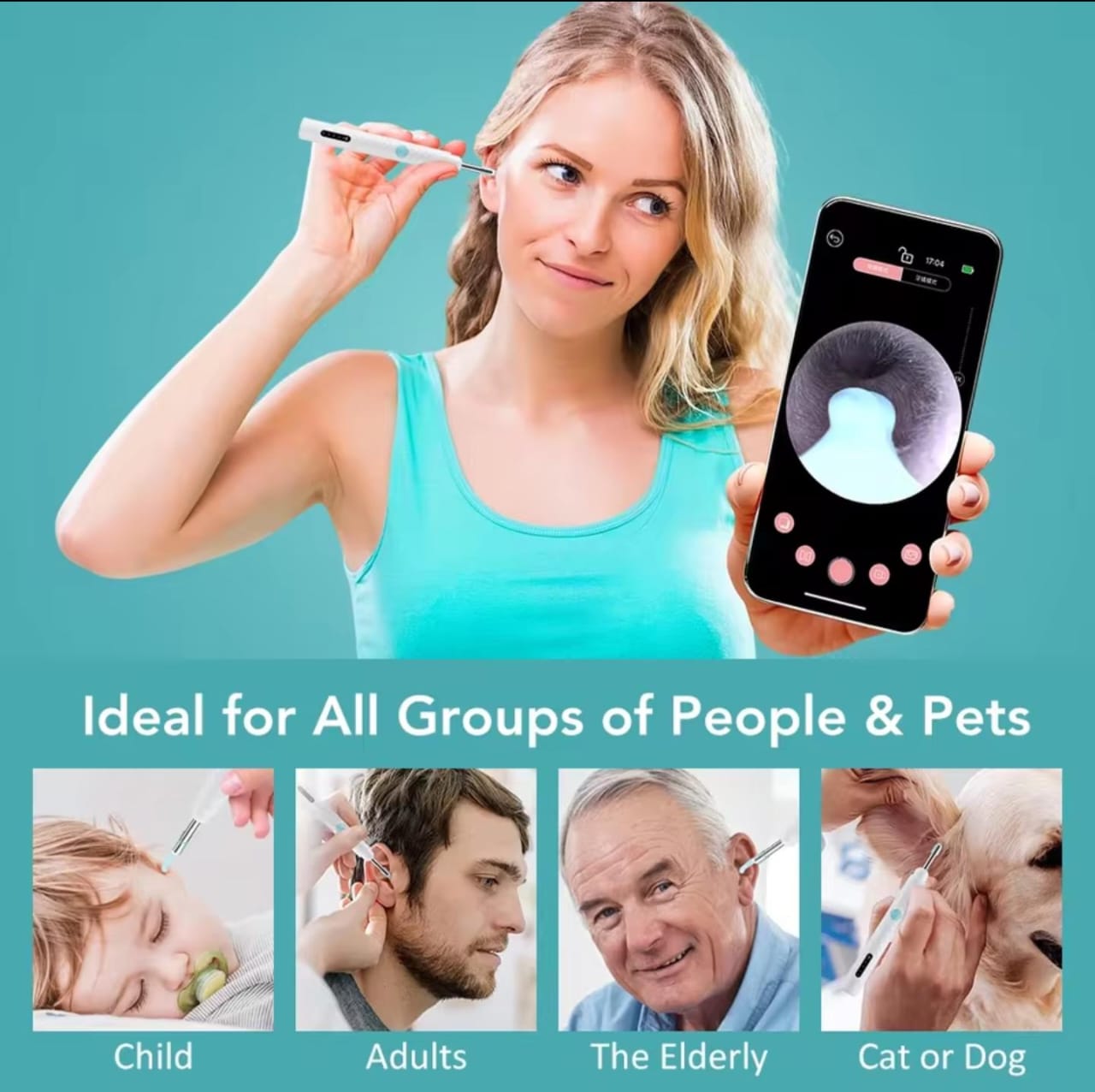 Smart Ear Wax Cleaning Kit - HD Visual Camera Ear Cleaner Tool